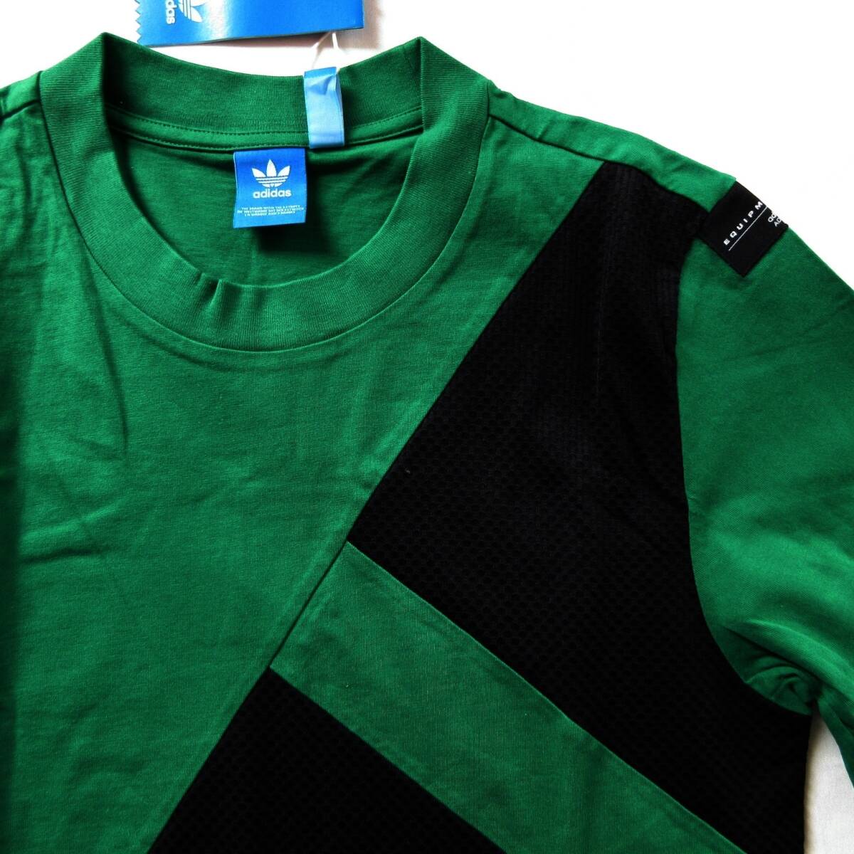 メンズ M◆未使用 定価5,489円 adidas originals アディダス オリジナルス Tシャツ グリーン 緑 90'sスタイル エキップメントロゴ_画像2