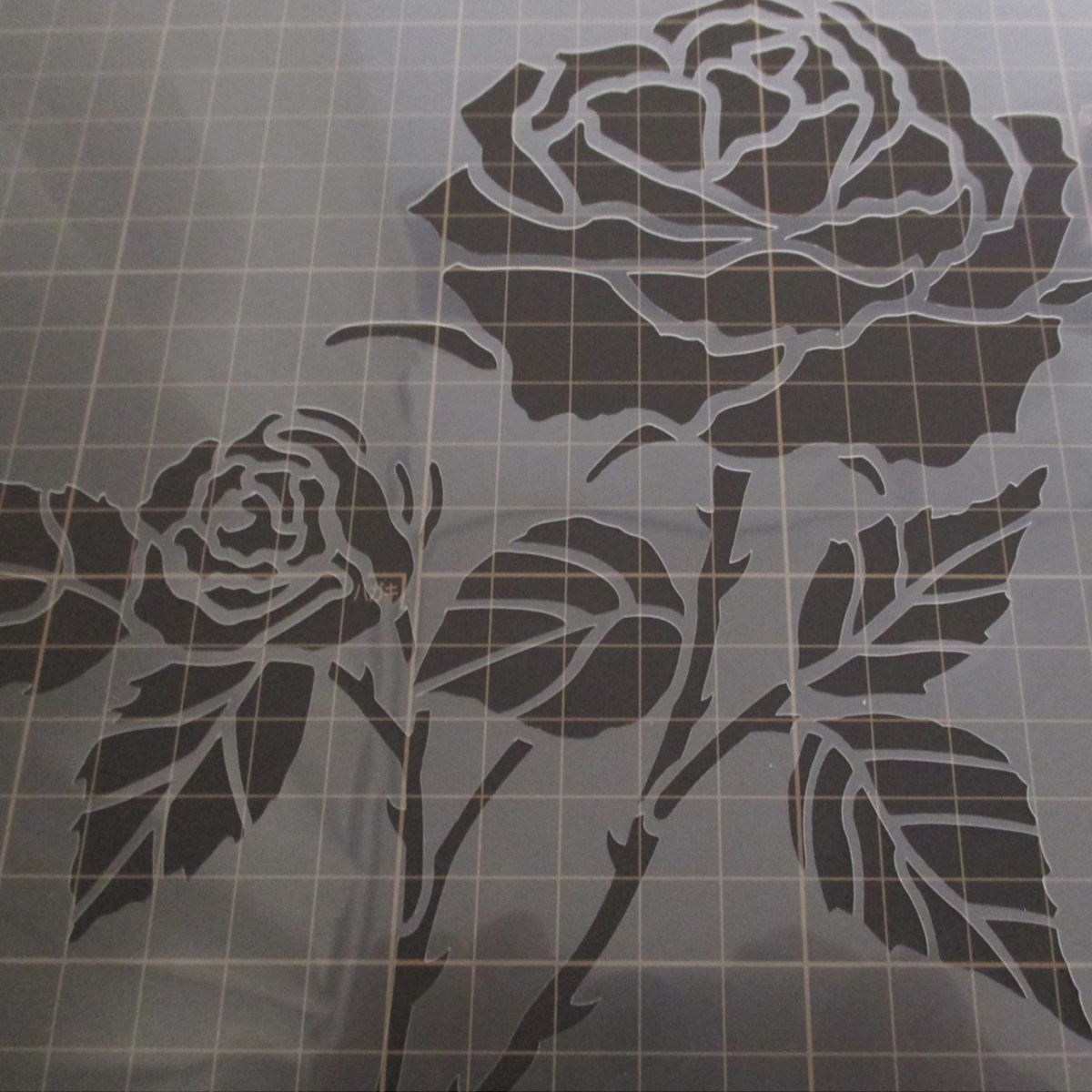 ヤフオク バラの花イラスト 薔薇4番 ステンシルシート 型