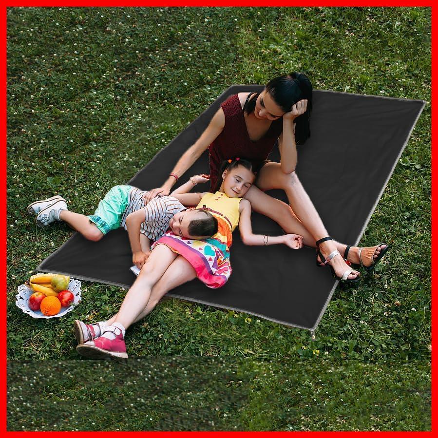 { the cheapest }*105x210cm_ black * picnic high King mountain climbing camp outdoor storage bag attaching light weight waterproof seat ground sheet 