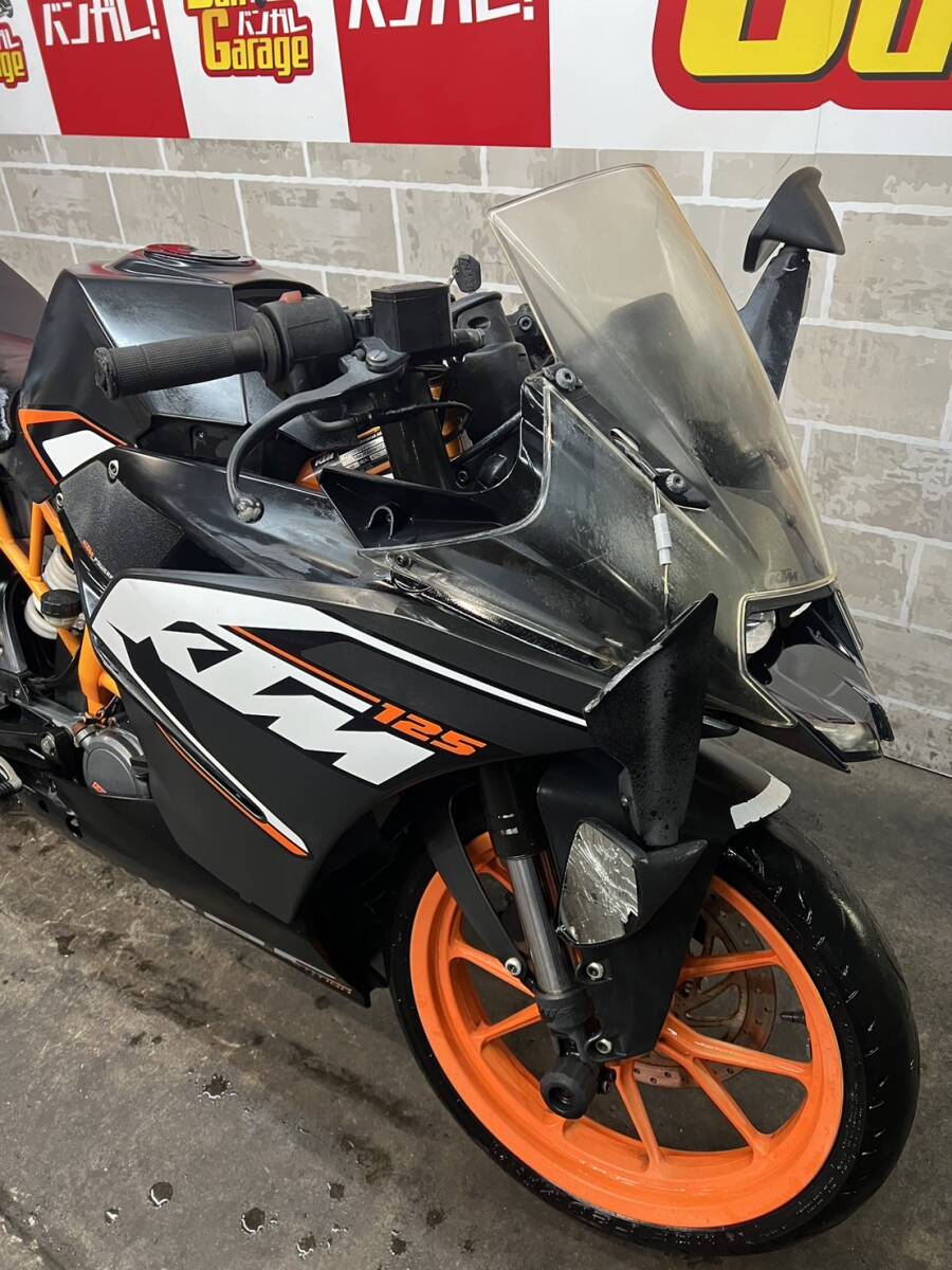 KTM RC125 VBKJYA409FC 販売証明書有り 場内走行確認済み エンジン始動動画有り 売り切り 未整備 現状車 バンガレの画像9