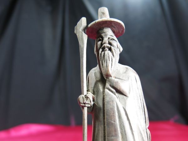 A　李朝男性像　戦前　木彫　彫刻　朝鮮 　民俗　韓国_画像4