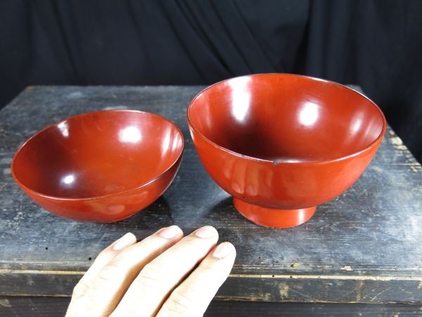 魅力的な価格 Yahoo!オークション - A 根来椀2個 江戸時代 漆工 漆器 寺院 修行 椀