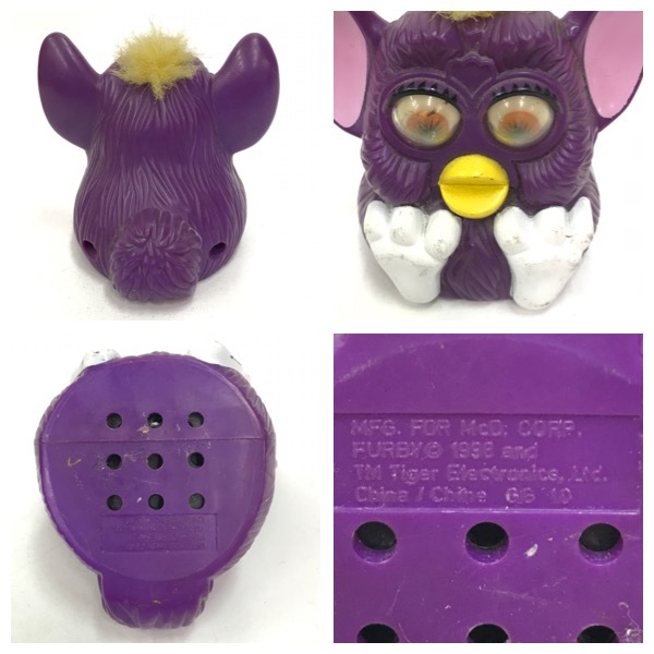 ファービー おもちゃ パープル マクドナルド McDonald 1998年製 Furby アンティーク レトロ オールド コレクション TOY ビンテージ D-1717の画像3