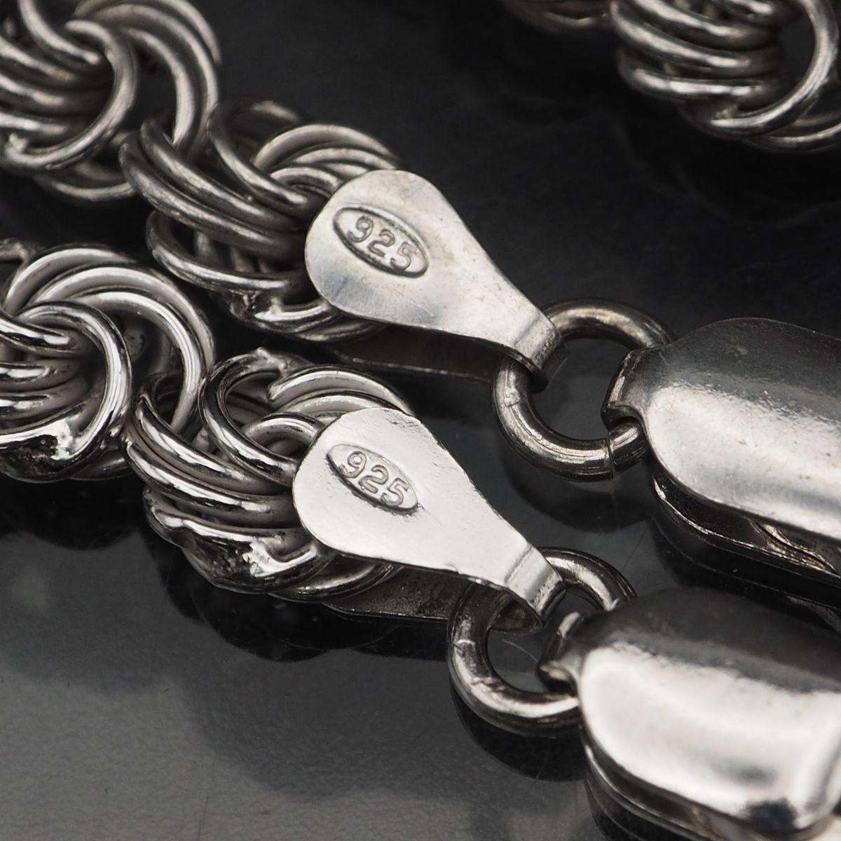 K260 Vintage 925 ITALY печать колье браслет комплект цепь дизайн серебряный 