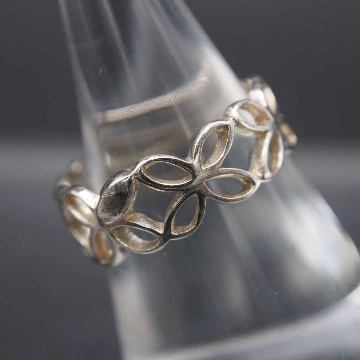 K316 Vintage 925S печать кольцо цветок цветок дизайн серебряный кольцо 15 номер 
