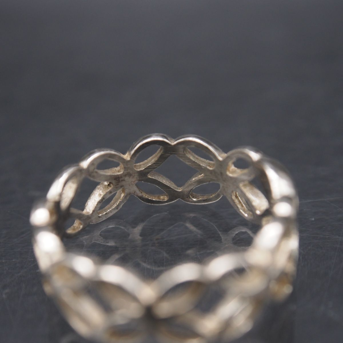 K316 Vintage 925S печать кольцо цветок цветок дизайн серебряный кольцо 15 номер 