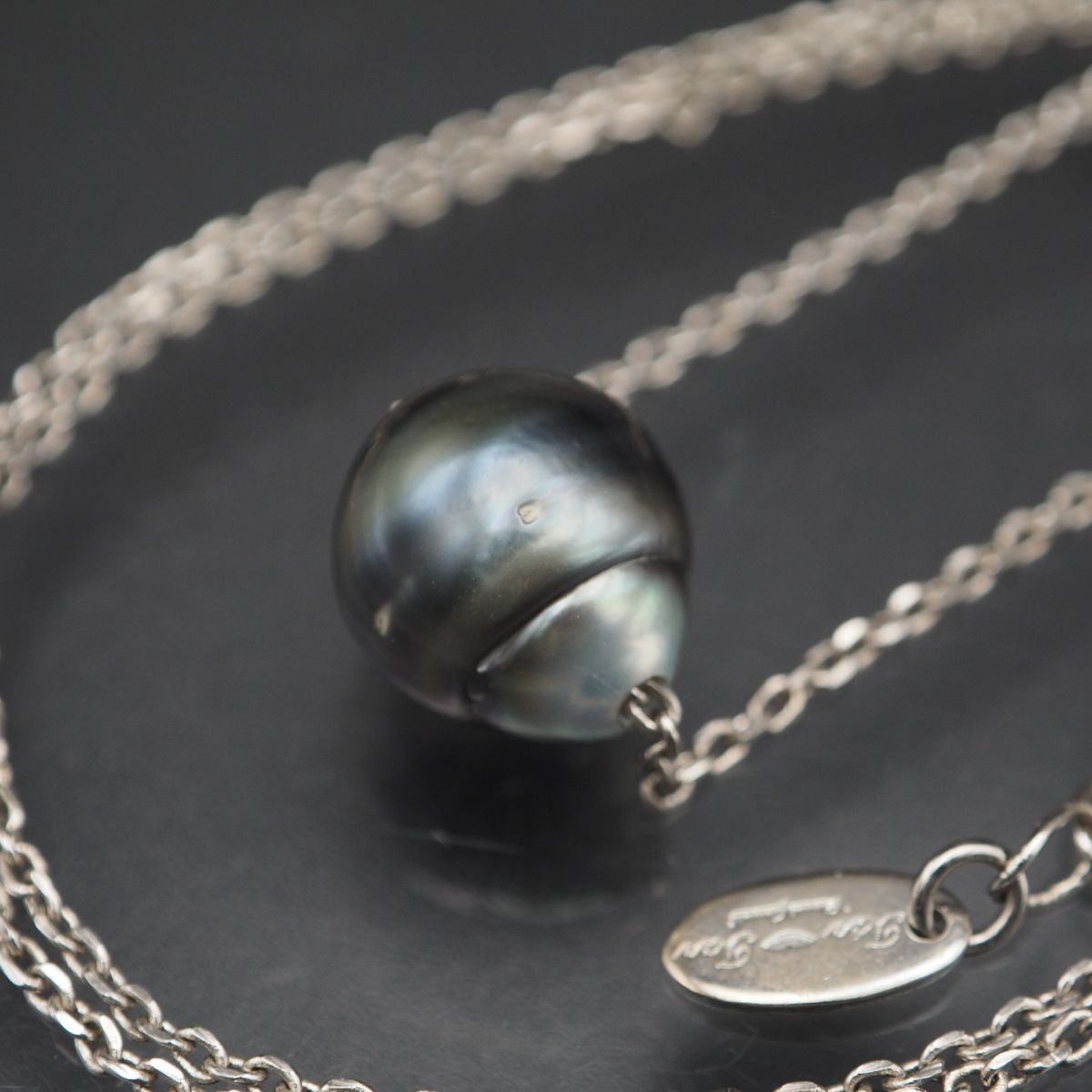 P235 Janjan Black Butterfly Pearl Pearl подвесной колье дизайн серебряный камень июньский родительный камень