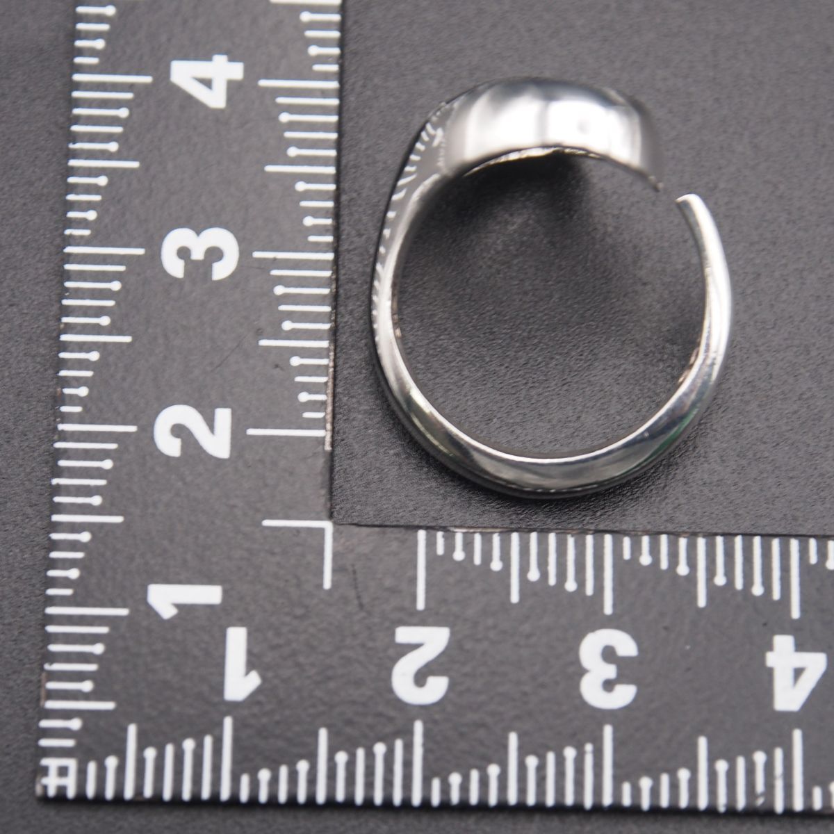 K324 Vintage MEX 925 stamp ring Open Heart design silver ring 11 number 