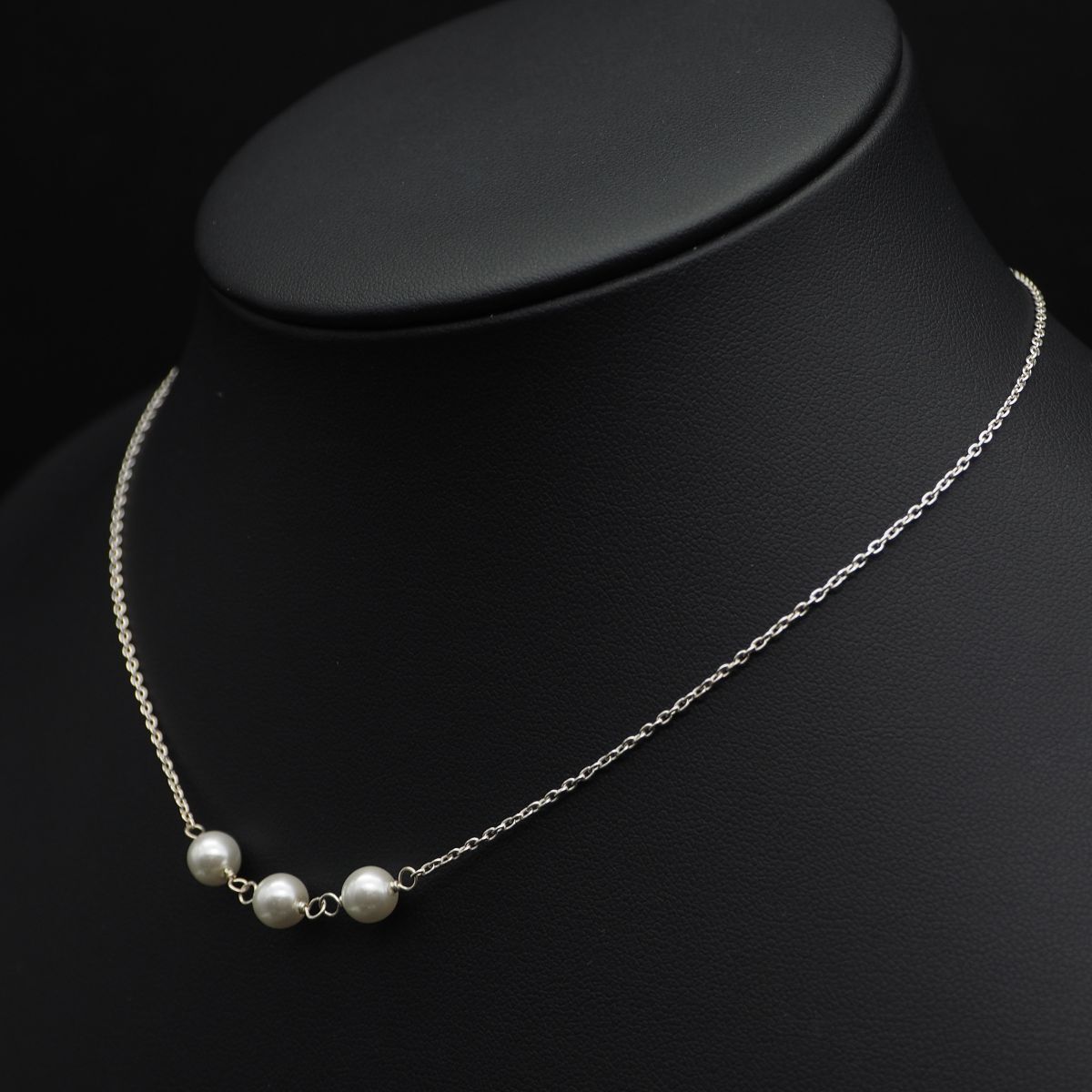 P569 フェイクパール SILVER925刻印 ネックレス デザイン シルバー P569 フェイクパール SILVER925刻印 ネックレス デザイン シルバー
