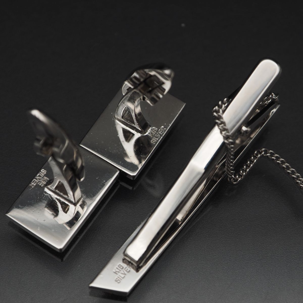 P072 ヴィンテージ K18 SILVER刻印 ネクタイピン カフスボタン P072 ヴィンテージ K18 SILVER刻印 ネクタイピン カフスボタン