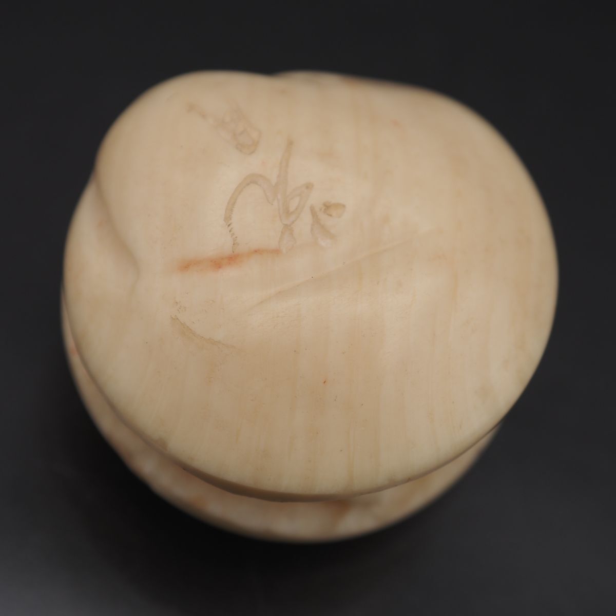 Y798 1 jpy Zaimei light month work natural material . clam is ... type design netsuke .. thing era thing 