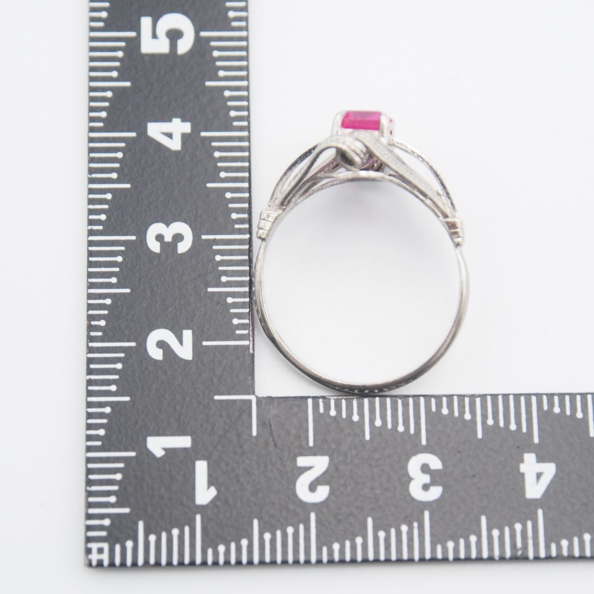 N566 ピンクトパーズ リング デザイン シルバー 指輪 11月誕生石 14~15号_画像10