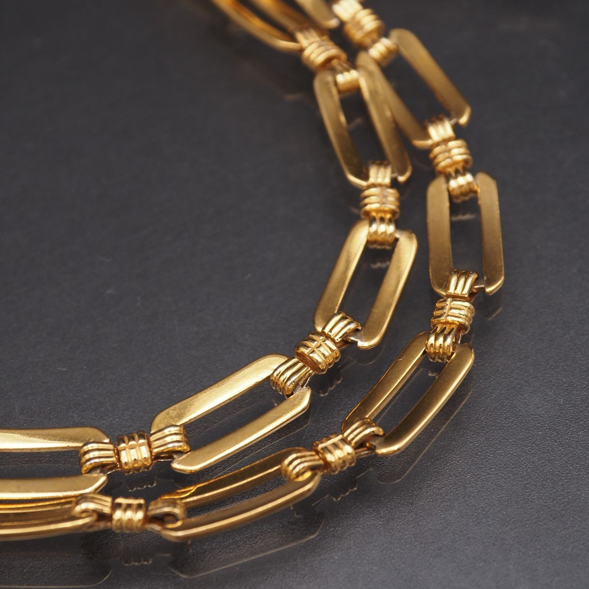 N682 LANVIN ランバン GERMANY刻印 ネックレス ゴールド チェーン デザイン ヴィンテージ| N682 LANVIN ランバン GERMANY刻印 ネックレス ゴールド チェーン デザイン ヴィンテージ|