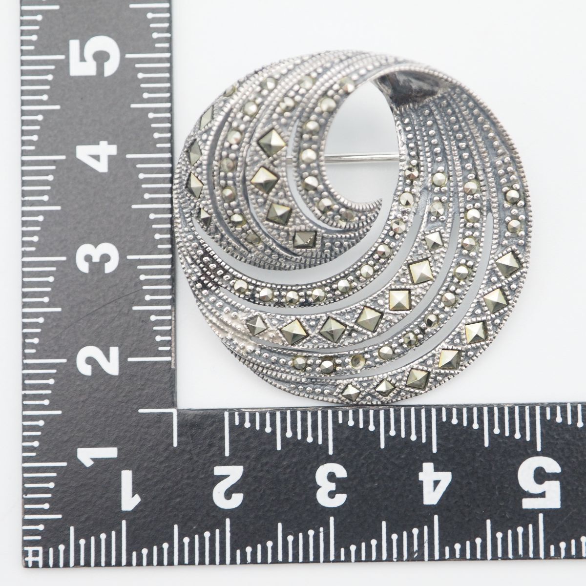 N723ma-ka сайт ma LUKA jito925 печать брошь дизайн серебряный Vintage 