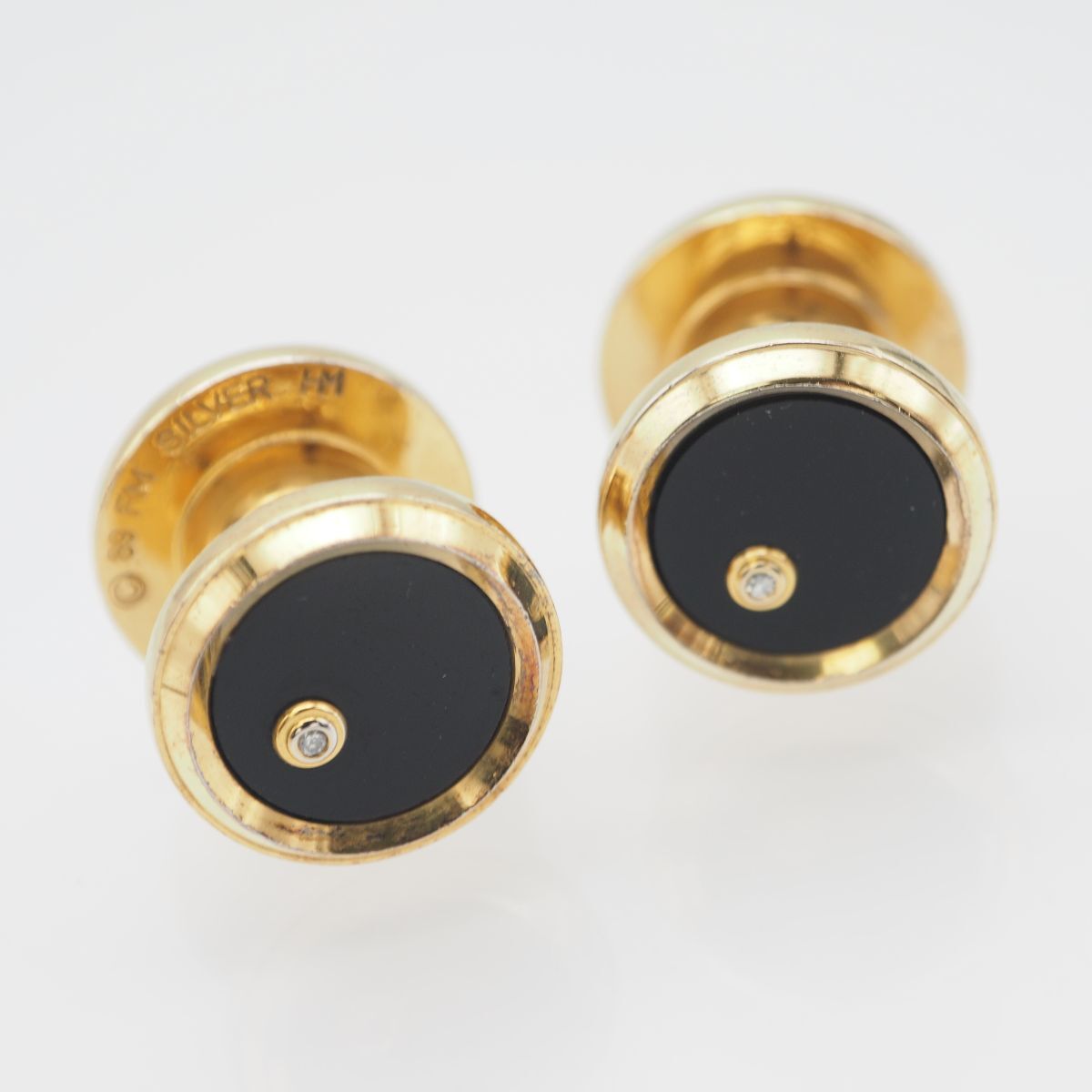 K713 HANAE MORI - na emo li запонки кнопка бриллиант Gold дизайн кафф links 4 месяц зодиакальный камень 