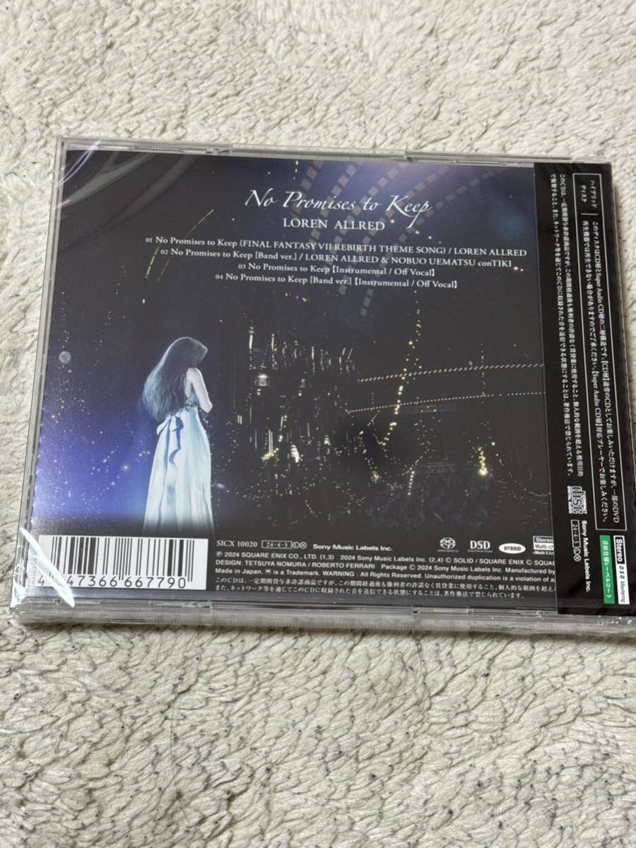 新品未開封 ファイナルファンタジー7 No Promises to Keep (FINAL FANTASY VII REBIRTH THEME SONG) (SA-CD Multi Hybrid Single)の画像2