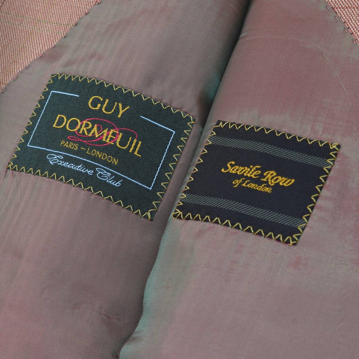 完全別格!!英国式クラシック仕立て◎!!!【英】DORMEUIL/ドーメル社製生地 高貴な紳士の品格溢れるウインドーペーン柄 ジャケット BE6 XL程の画像3