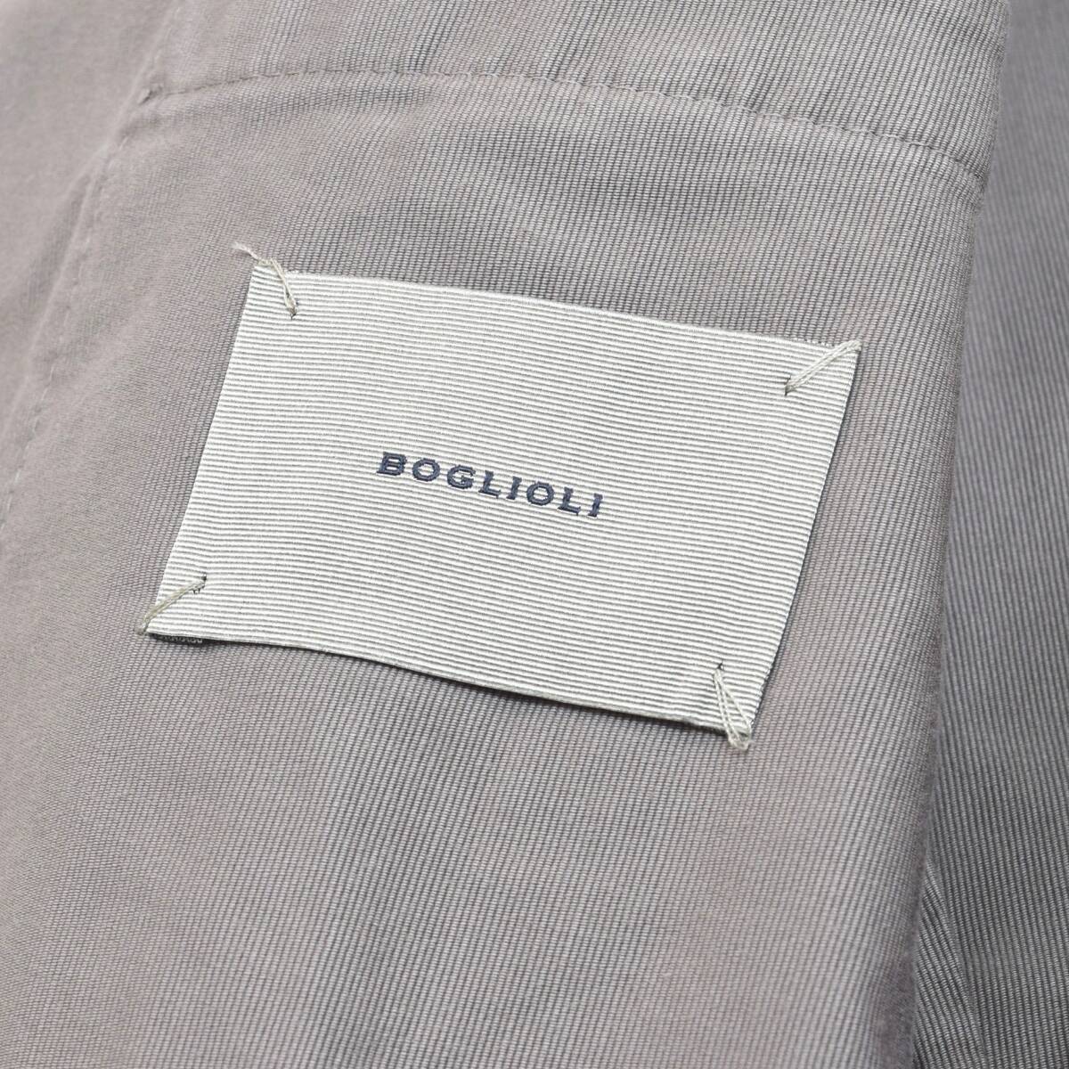 イタリア的色気◎!!!【伊】BOGLIOLI/ボリオリ「COAT」洒脱な色気漂うこなれた製品染め/伊達男のグレー/春に最適コットン ジャケット 46 M