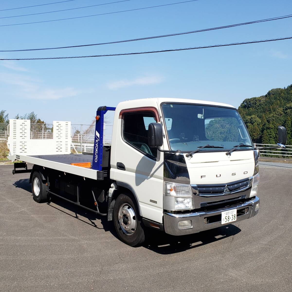 売切 ラジコン 積載車 極東フルフラット 積載3200kg 三菱キャンター カスタム 埋込固縛装置 5MT 7.5t未満準中型免許 車検令和7年3月 動画有_画像1