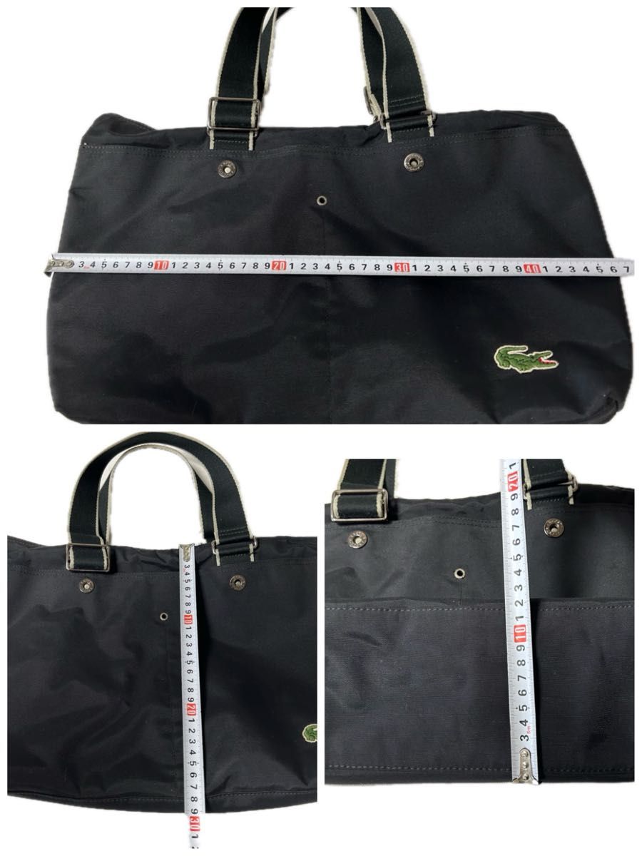 LACOSTE ラコステ キャンバス トートバッグ 黒 A4