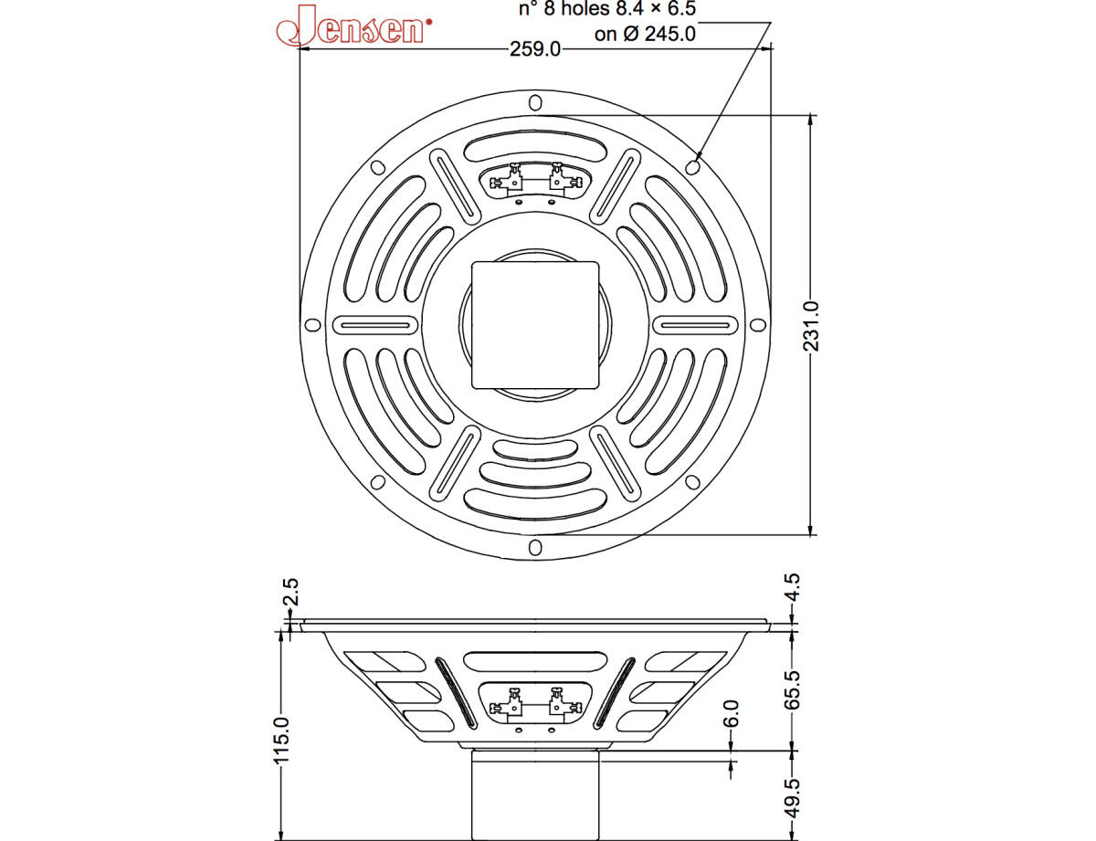 JENSEN ( ジェンセン ) / P10R 8Ω ギターアンプ用スピーカー 新品の画像7