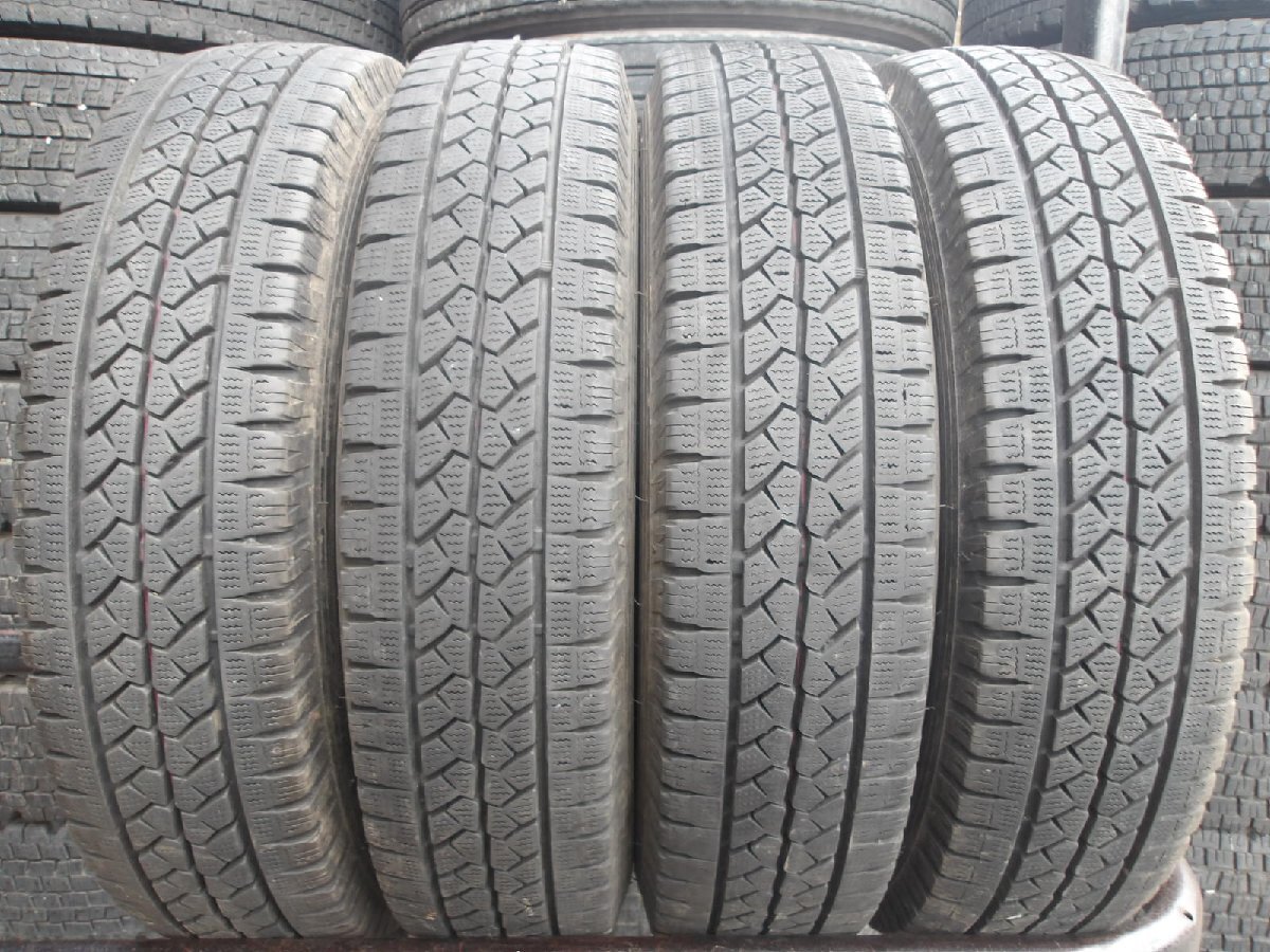 Y453-14 送料無料 155/80R14 冬4本セット スタッドレス LT 88/86N 155/80-14 155-80-14 ブリヂストン ブリザック VL1 バン_画像1