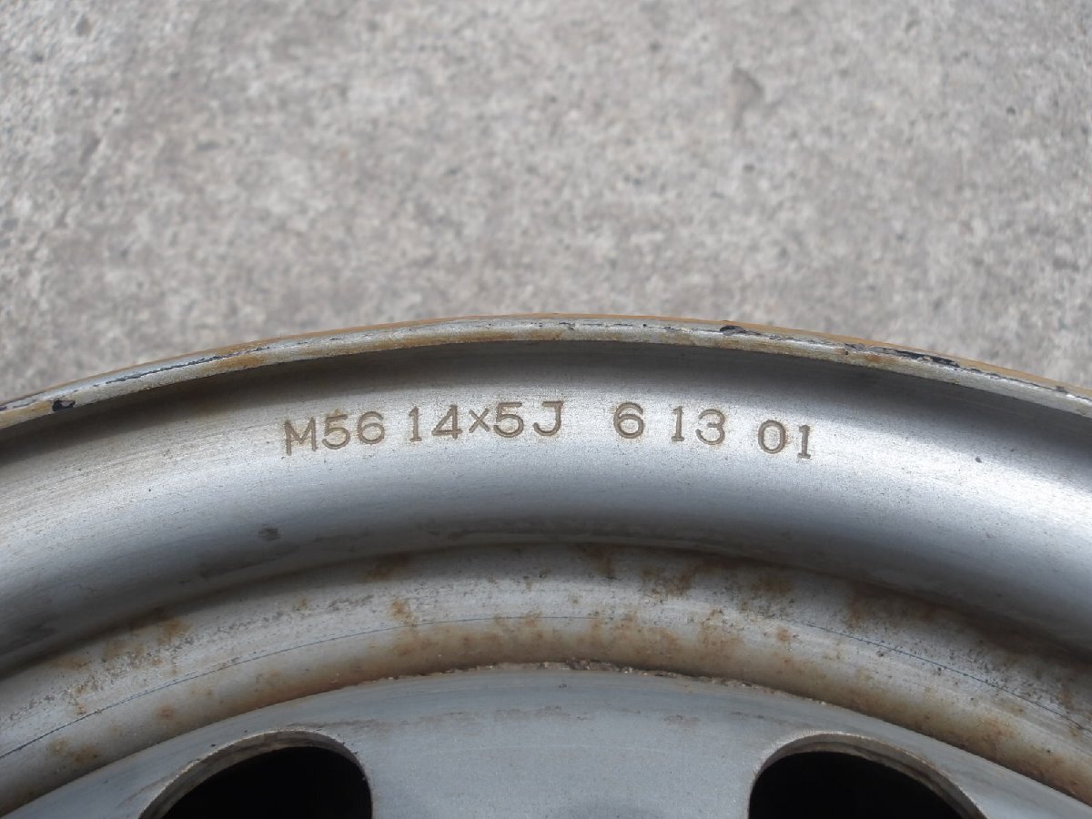 M151 送料無料 14インチ鉄ホイール 4本セット 5穴 5J PCD114.3 ハブ径内寸約67ｍｍの画像6