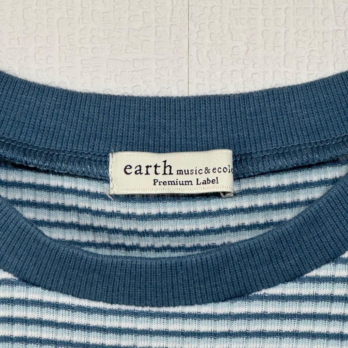 earth music&ecology　アース ミュージック＆エコロジー　ボーダー　カットソー　五分袖　Tシャツ　F