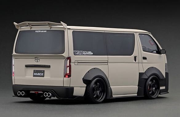 1/18 イグニッションモデル トヨタ ハイエース T・S・D WORKS HIACE Matte Sand Beige With Roof Rack ルーフラック IG 2811 3285の画像2