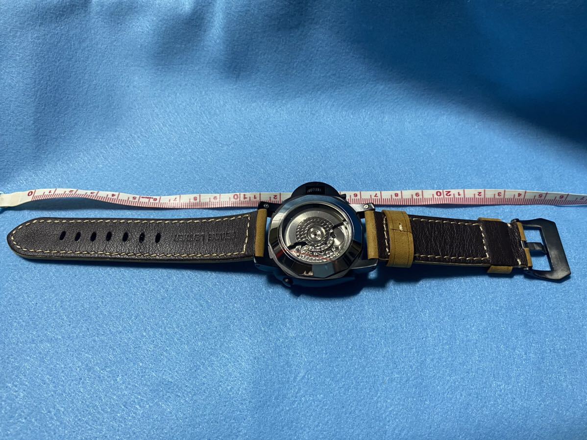 自動巻腕時計　CUSTOM MADE ONE OF EDITION スケルトンバック、日付、パワーリザーブメーター付き_画像8