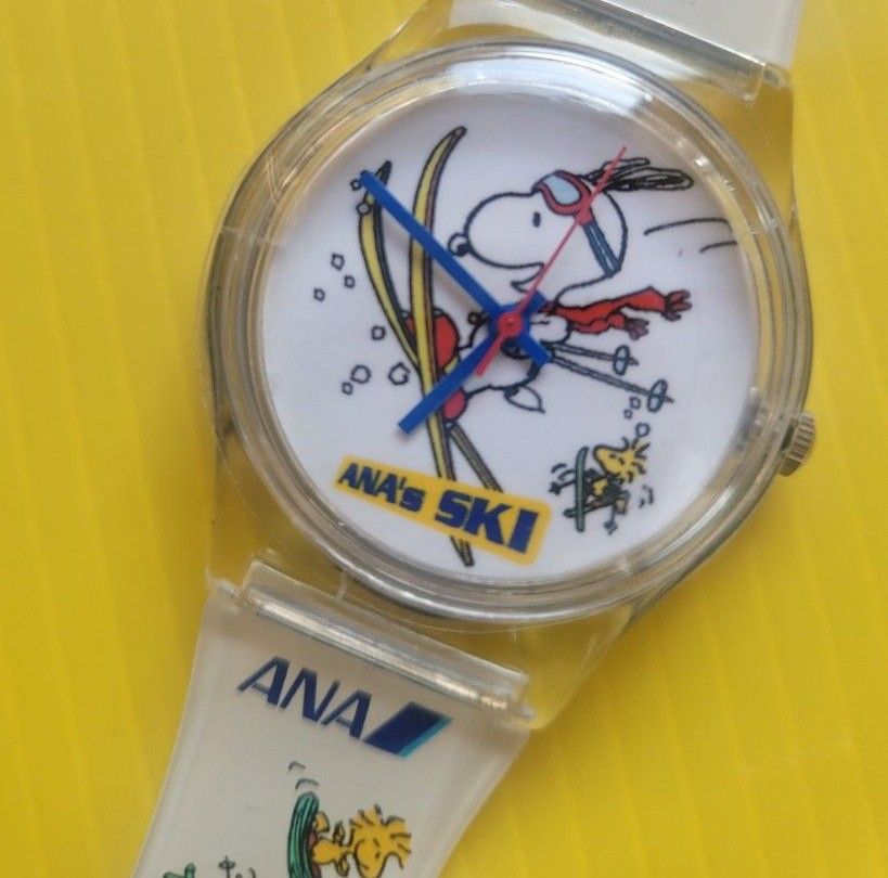 SNOOPY & ANA SKI コラボ クォーツ 腕時計 新品電池交換 稼働品 美品