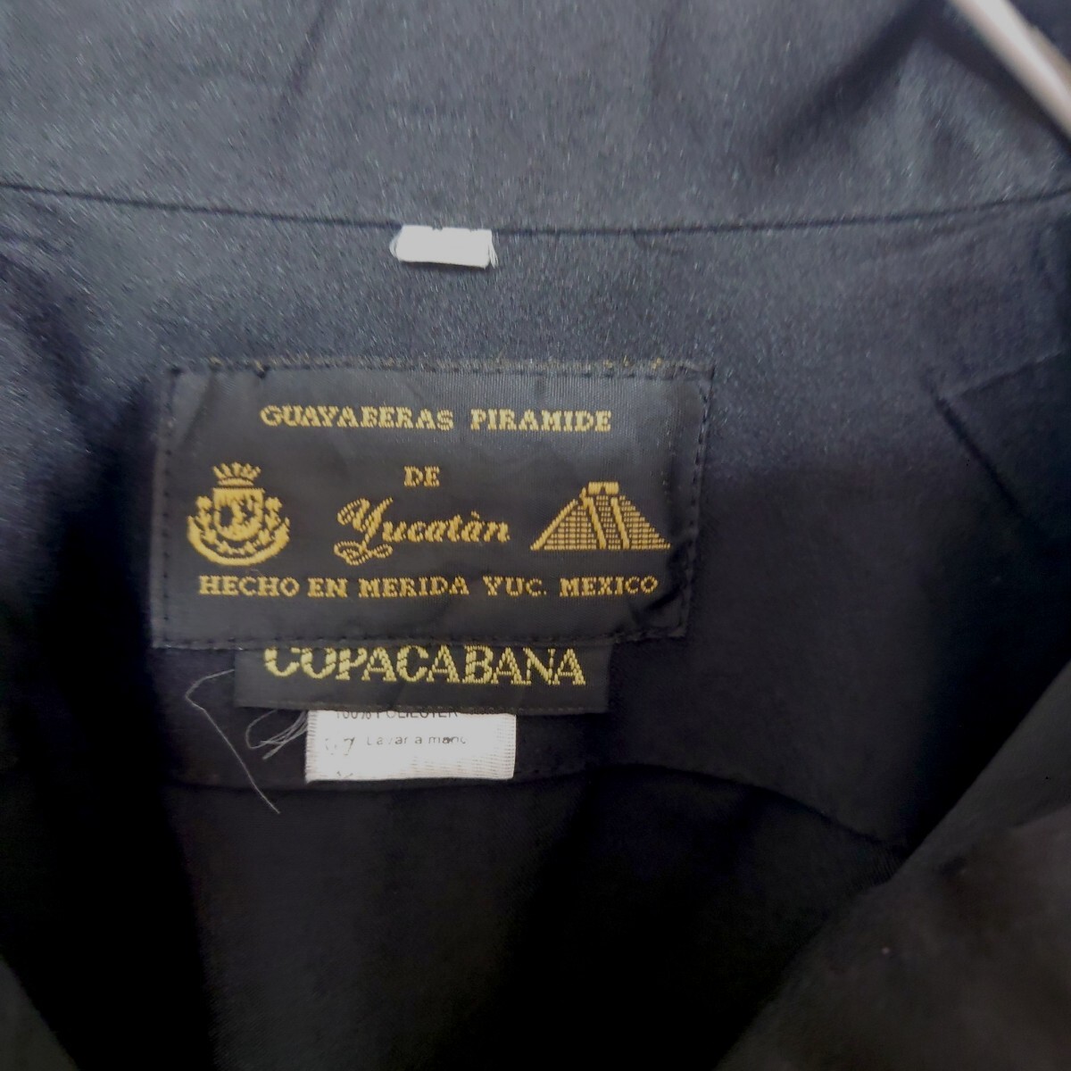 COPACABANA Mexico製 刺繍入り 開襟キューバシャツ A-1804の画像10