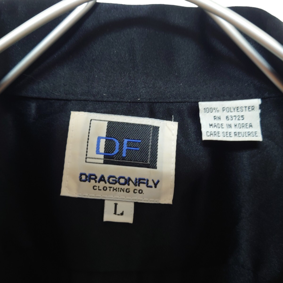 【DRAGONFLY】ドラゴン刺繍 双龍 キューバシャツ A-1809_画像9