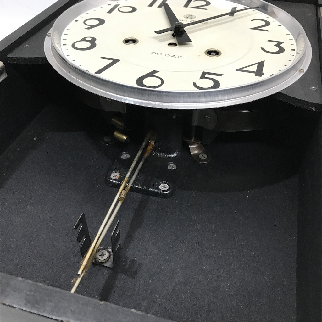 愛知時計 振り子時計 ゼンマイ式 ボンボン 柱時計 掛時計 角D0401-41の画像9
