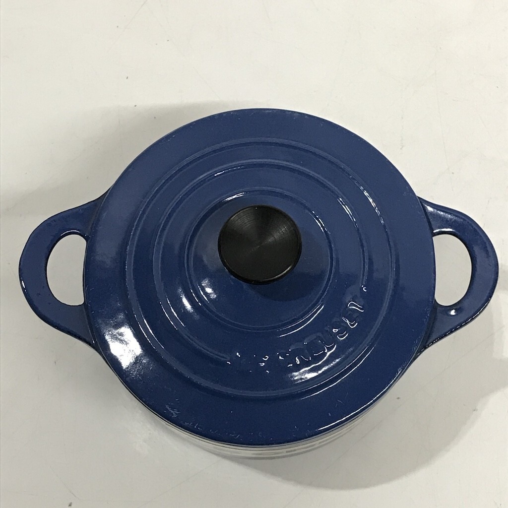 未使用 LE CREUSET ル・クルーゼ ラムカン  鍋 ココットロンド ホーロー キッチン フランス製 10cm D0403-1の画像2