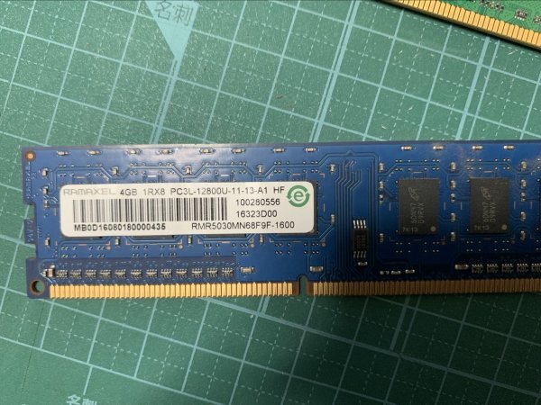 （中古品）16枚セット【DDR３PC3L-12800U 4GB×16枚】RAMAXELの画像2