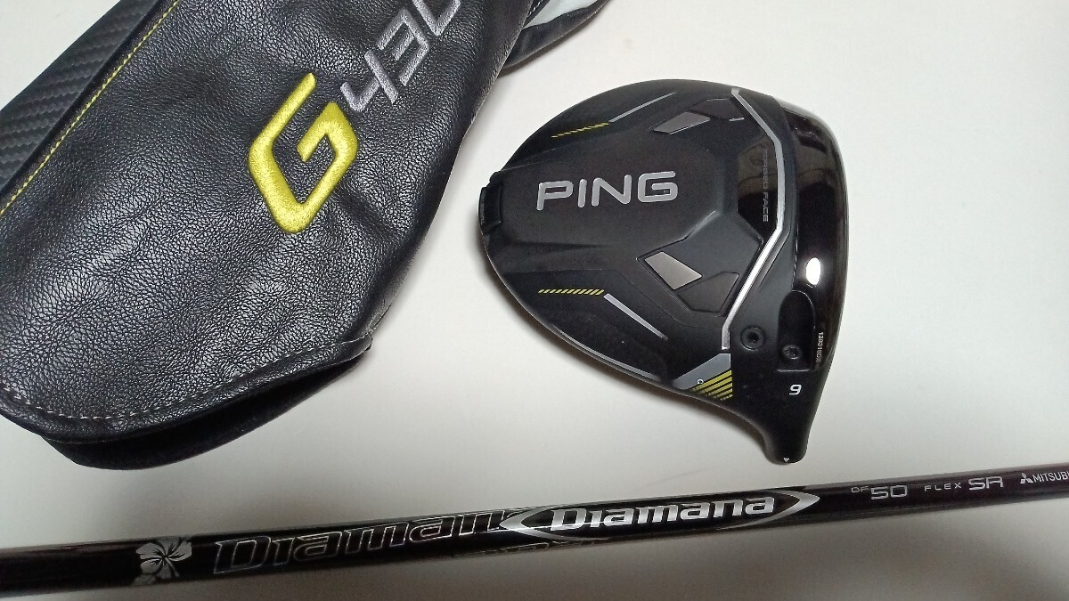 PING G430 MAX 10K ドライバー 9° シャフト:Diamana DF 50 flex: SR  純正ヘッドカバー、レンチ付の画像1