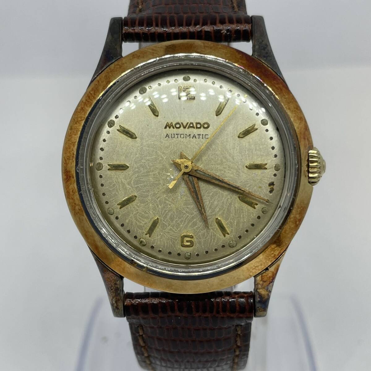 #9424 MOVADO/モバード スイス製 AUTOMATIC 17石  自動巻 腕時計 ヴィンテージ 高級時計 エレガント 希少性高 可動 現状の画像1