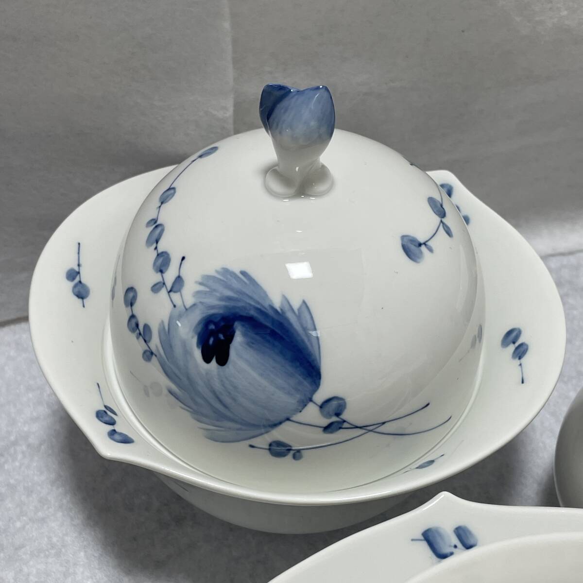 #9107 【美品】MEISSEN マイセン 青い花シリーズ 豪華21点!! ブランド食器 テーブルウェアセット ホワイトの画像6