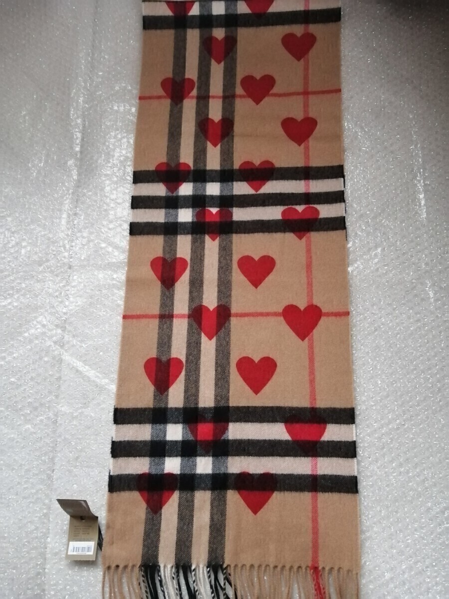 未使用タグ付き】BURBERRY バーバリー マフラー カシミア100 未使用タグ付き】BURBERRY バーバリー マフラー カシミア100
