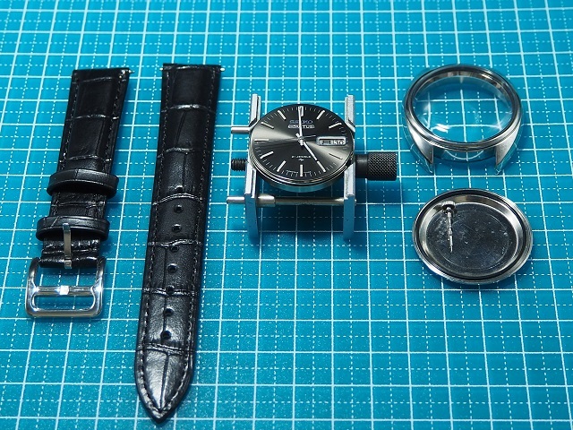 SEIKO FIVE ACTUS 21J ブラック系ダイヤル セイコー ファイブ アクタス 自動巻き デイデイト 新品ベルト付 稼働点検済みの画像4