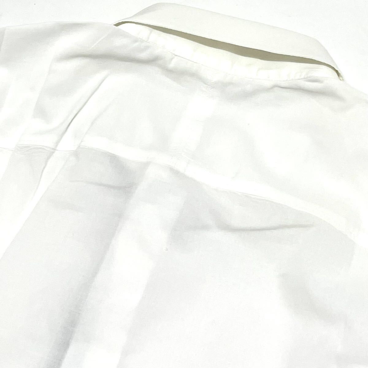 国内正規品 NEIL BARRETT ニールバレット 長袖コットン L/S Dress shirt トロンプルイユ ネクタイ ドレスシャツ ビジネス 38 ホワイトの画像9