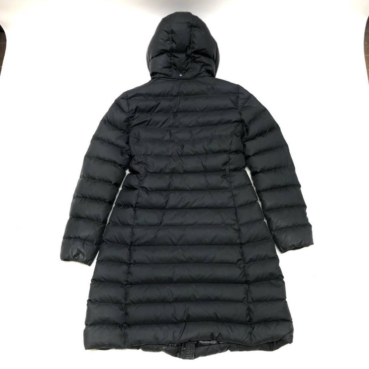 正規品 MONCLER モンクレール MOKACINE ナイロン ダウンコート ジャケット モカシン down long coat ジップアップ 1 レディース ブラック_画像3