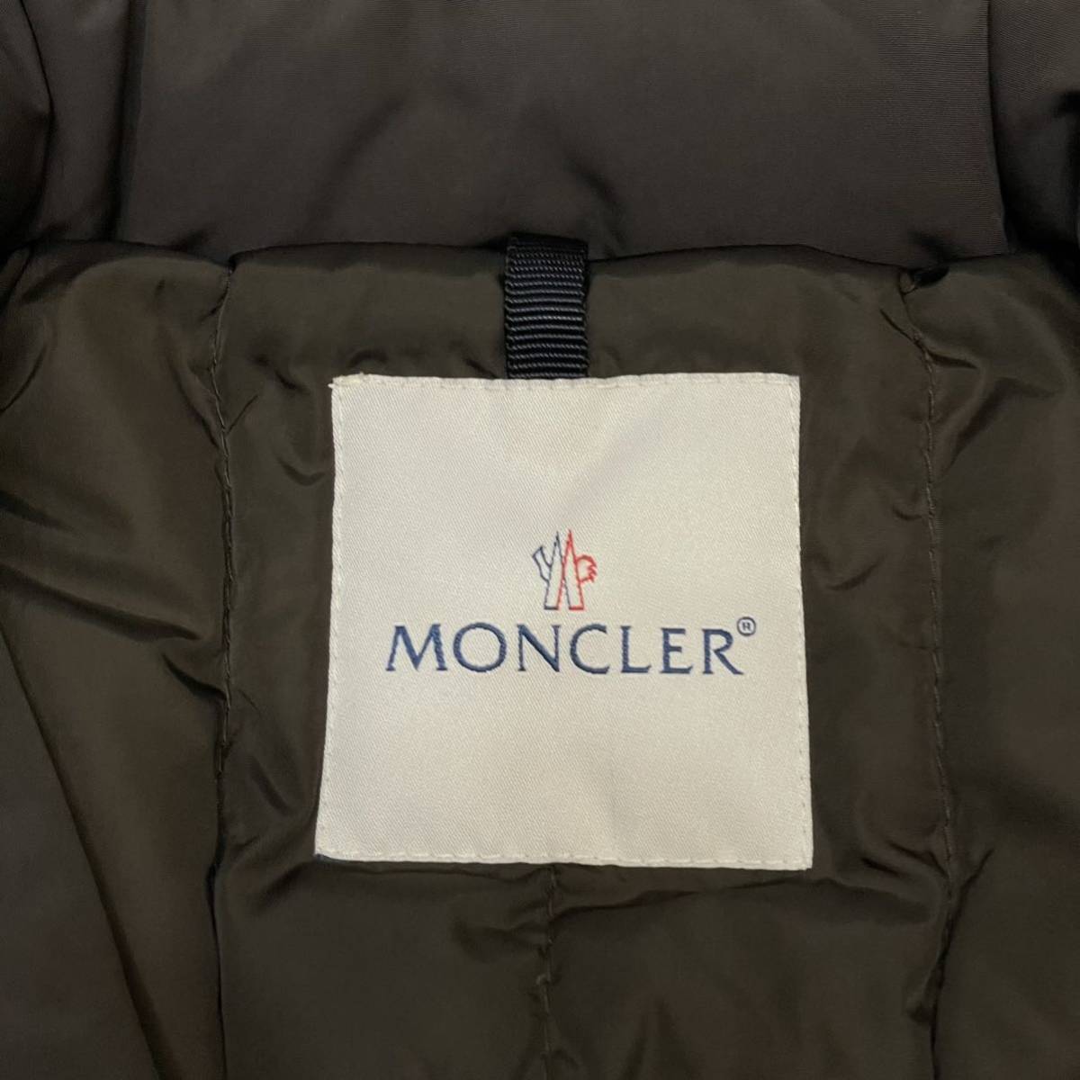 ★ 国内正規品 MONCLER モンクレール SATURNIN down JACKET M-65 ミリタリー ナイロン ダウンジャケット ロゴ ボタン 0 ブラウン メンズの画像9