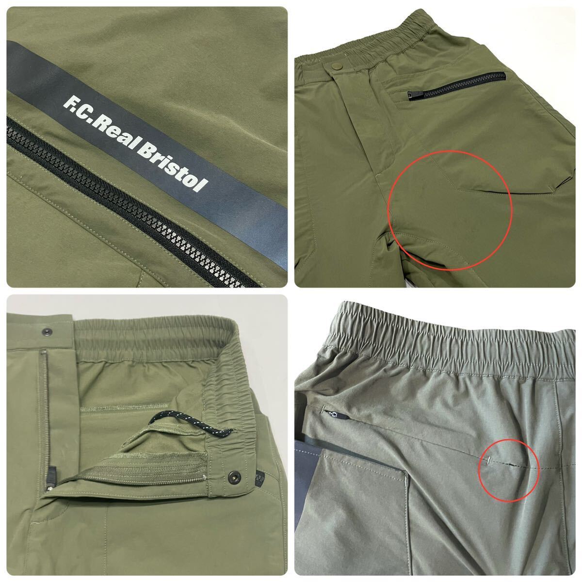 国内正規品 F.C.Real Bristol エフシー レアル ブリストル 22AW UTILITY TEAM PANTS 222039 ユーティリティ ナイロン チーム パンツ カーキ_画像9