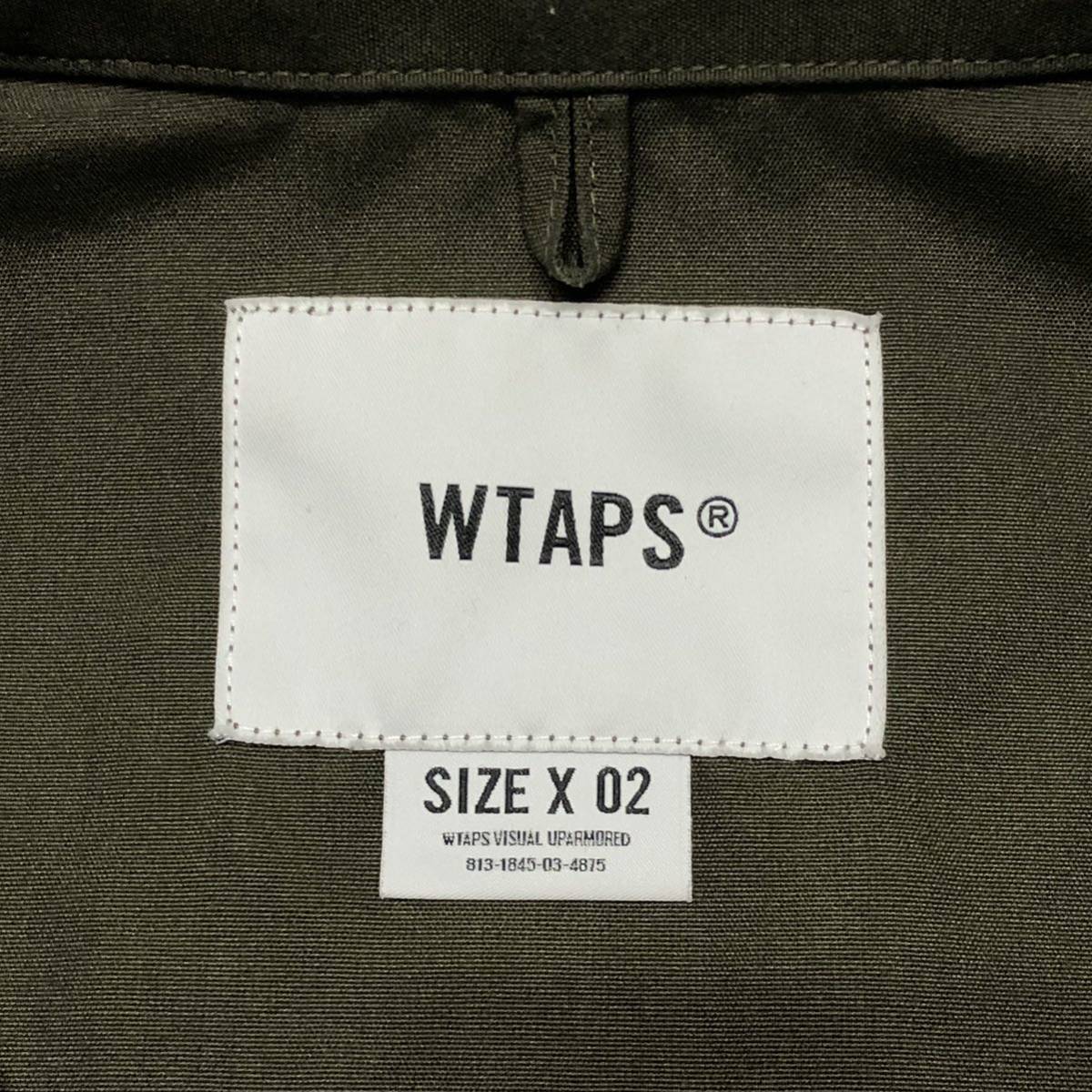 ★ 新品保管品 国内正規品 WTAPS ダブルタップス 22AW HUEY / LS / CTPL. WEATHER OLIVE DRBA ヒューイ ミリタリーシャツ 長袖 ロゴ 02の画像9