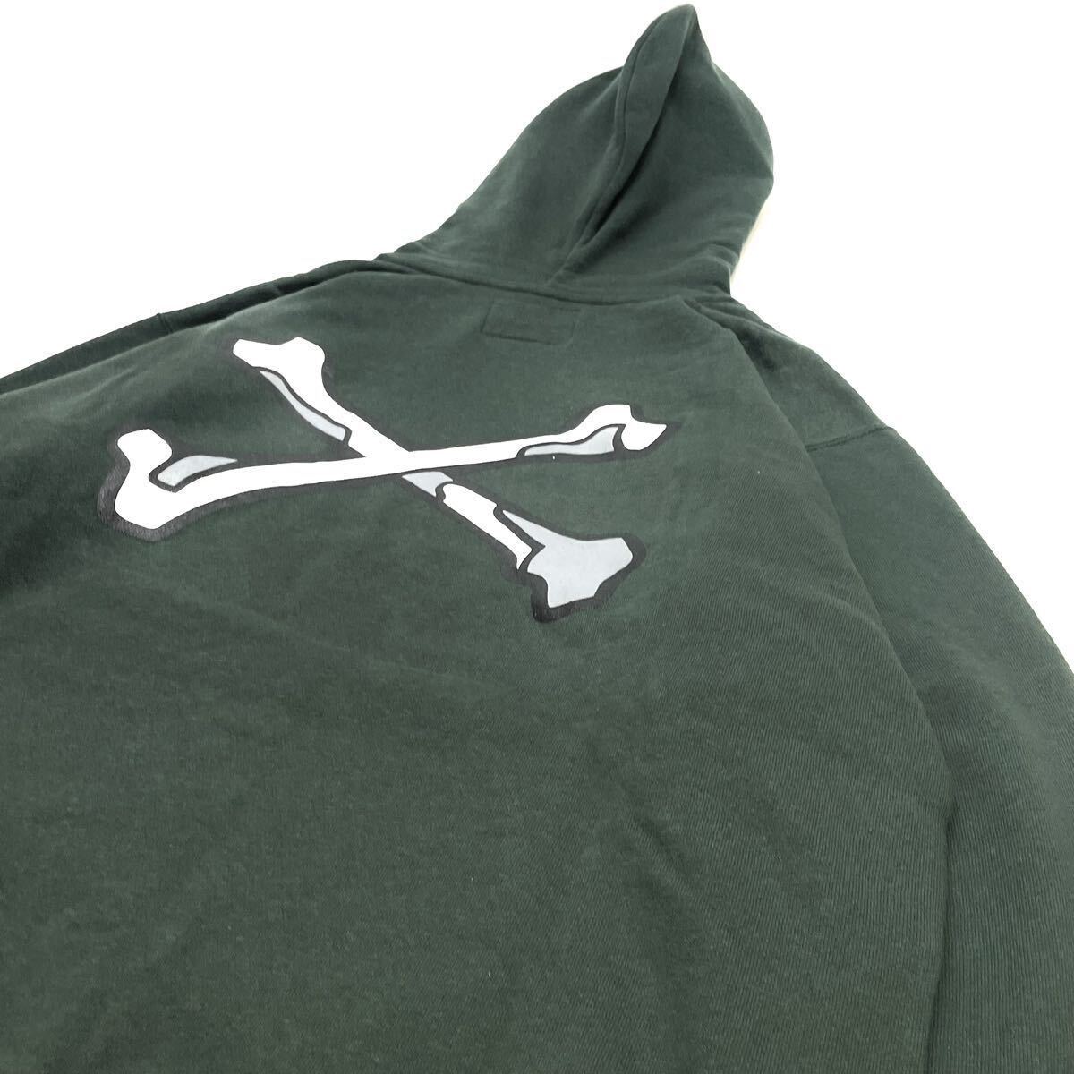 新品 国内正規品 WTAPS ダブルタップス 222ATDT-CSM17 22FW X3.0 HOODY L クロスボーン スウェット フーディーパーカー 03 オリーブ 納品書_画像5