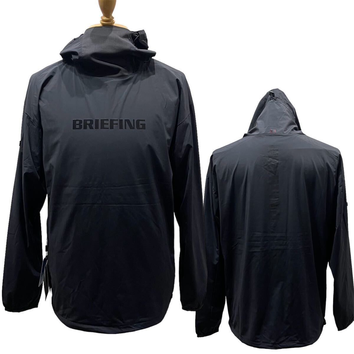  new goods domestic regular goods BRIEFING GOLF 22FW Briefing Golf Mens Wind Hoodie BRG223M19 Wind f-ti- Parker super water repelling processing M black 