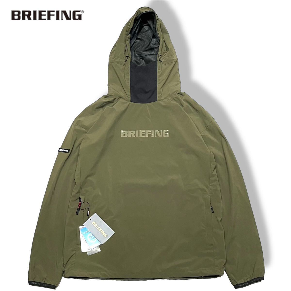  новый товар внутренний стандартный товар BRIEFING GOLF 22FW Briefing Golf Mens Wind Hoodie BRG223M19 Wind f- глубокий ru Parker супер водоотталкивающая отделка L