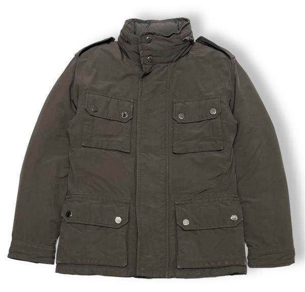 ★ 国内正規品 MONCLER モンクレール SATURNIN down JACKET M-65 ミリタリー ナイロン ダウンジャケット ロゴ ボタン 0 ブラウン メンズの画像2